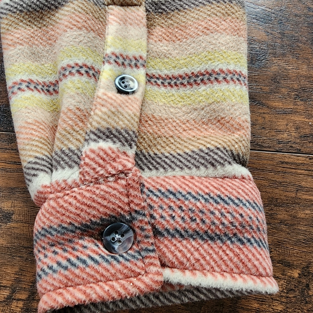 Eddie Bauer Striped Sherpa Lined Fleece Jacket - Picture 13 of 16